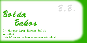 bolda bakos business card